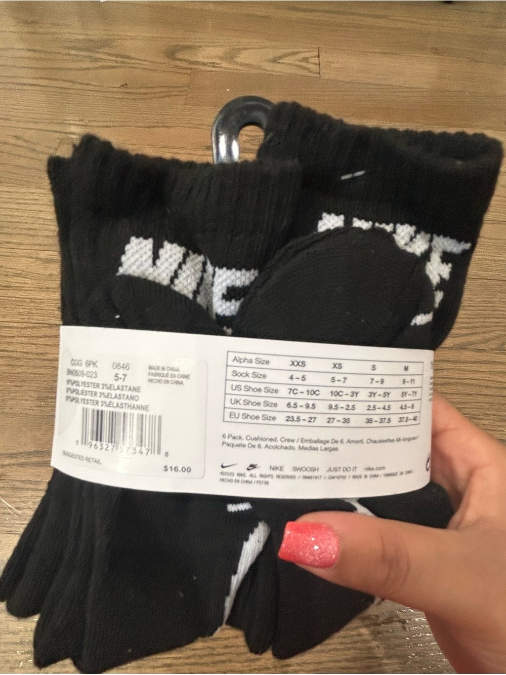 Brand New Nike Boys Socks Shoe Size 10C–3Y | 6 Pair Pack - Picture 2 of 2